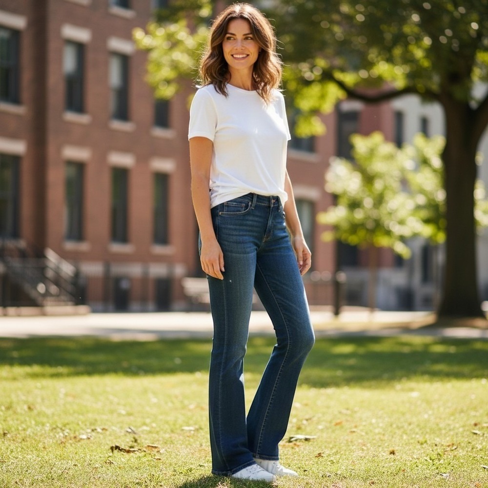 AG Adriano Goldschmied The Angel Jeans Womens 28R Dark Wash Cotton Bootcut Flare